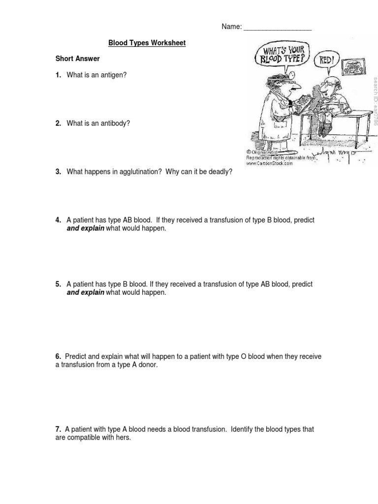 41 Blood Type Worksheet Answers Worksheet Online