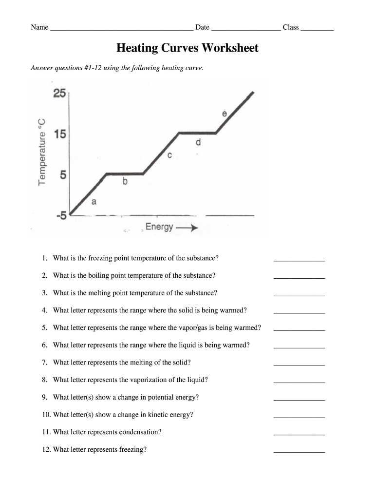 41 Heating Curve Worksheet Answers Key Worksheet Master