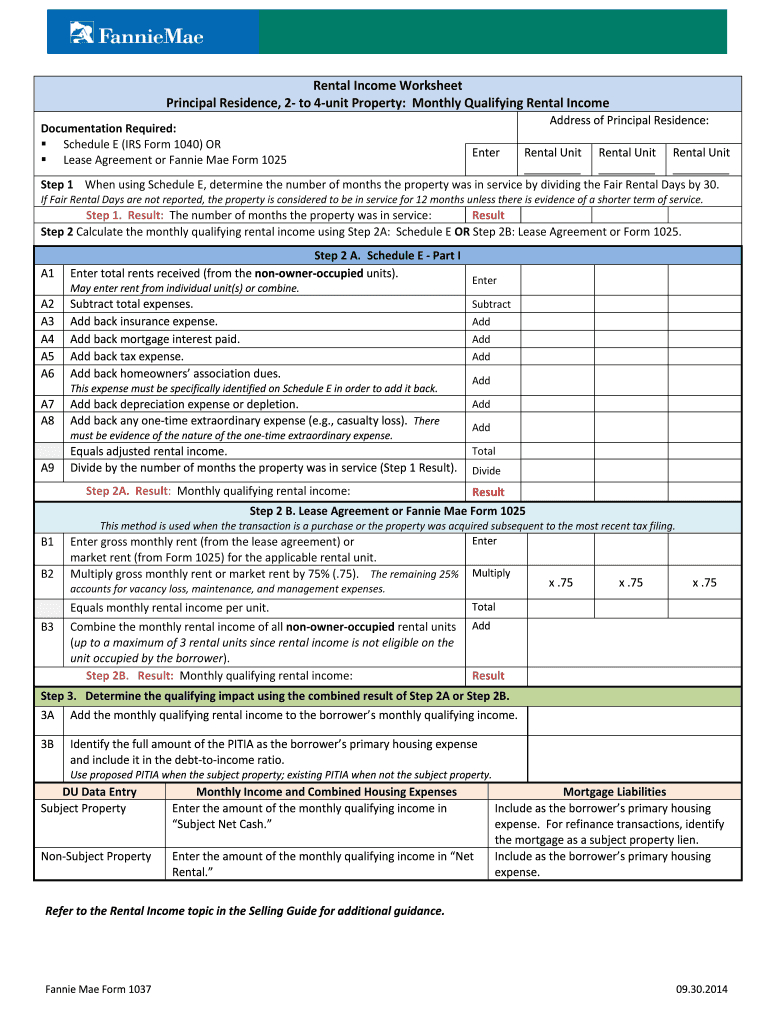 42 Fannie Mae Rental Income Worksheet Excel Worksheet For Fun