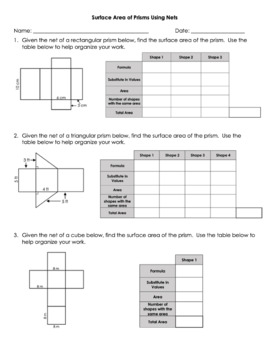 42 Nets And Surface Area Worksheet Worksheet For Fun