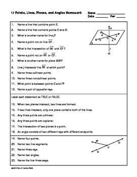 44 Lesson 1 1 Points Lines And Planes Answers Georgeanmoal