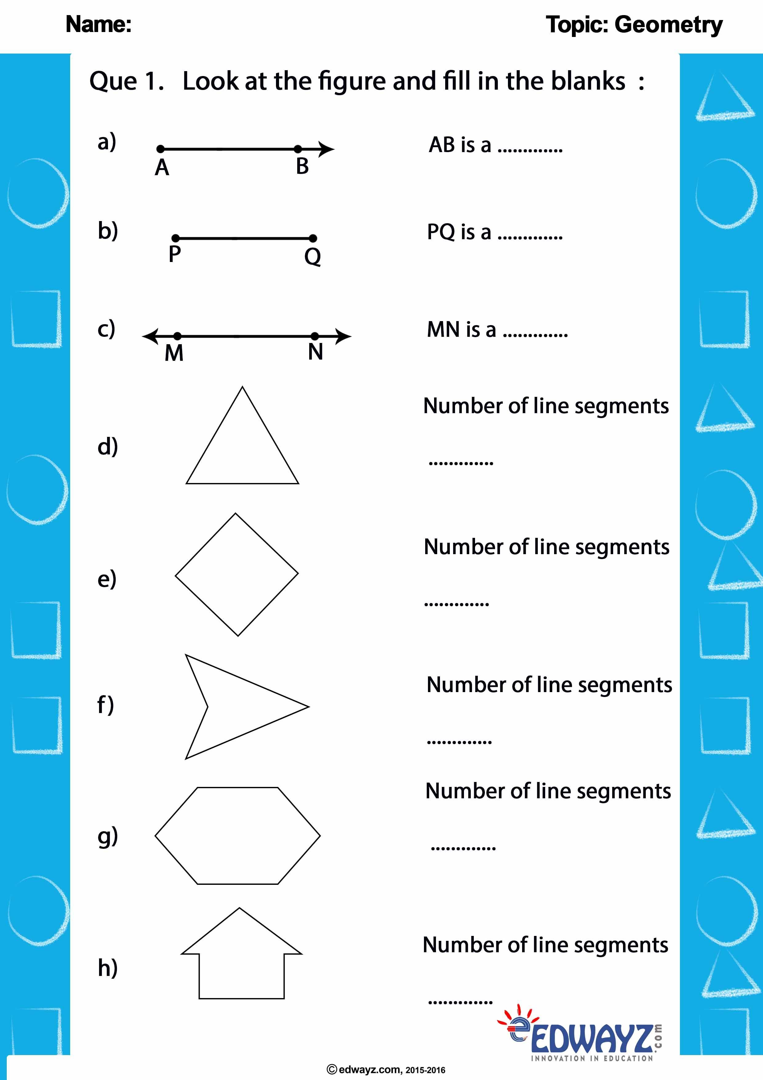 4Th Grade Geometry Worksheets 4Th Grade Math Worksheets Geometry