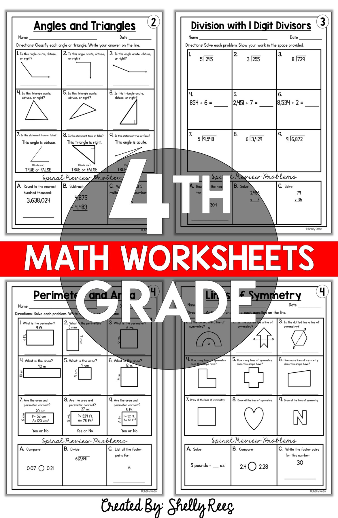 4Th Grade Math Worksheets Pdf Printable Math Worksheets