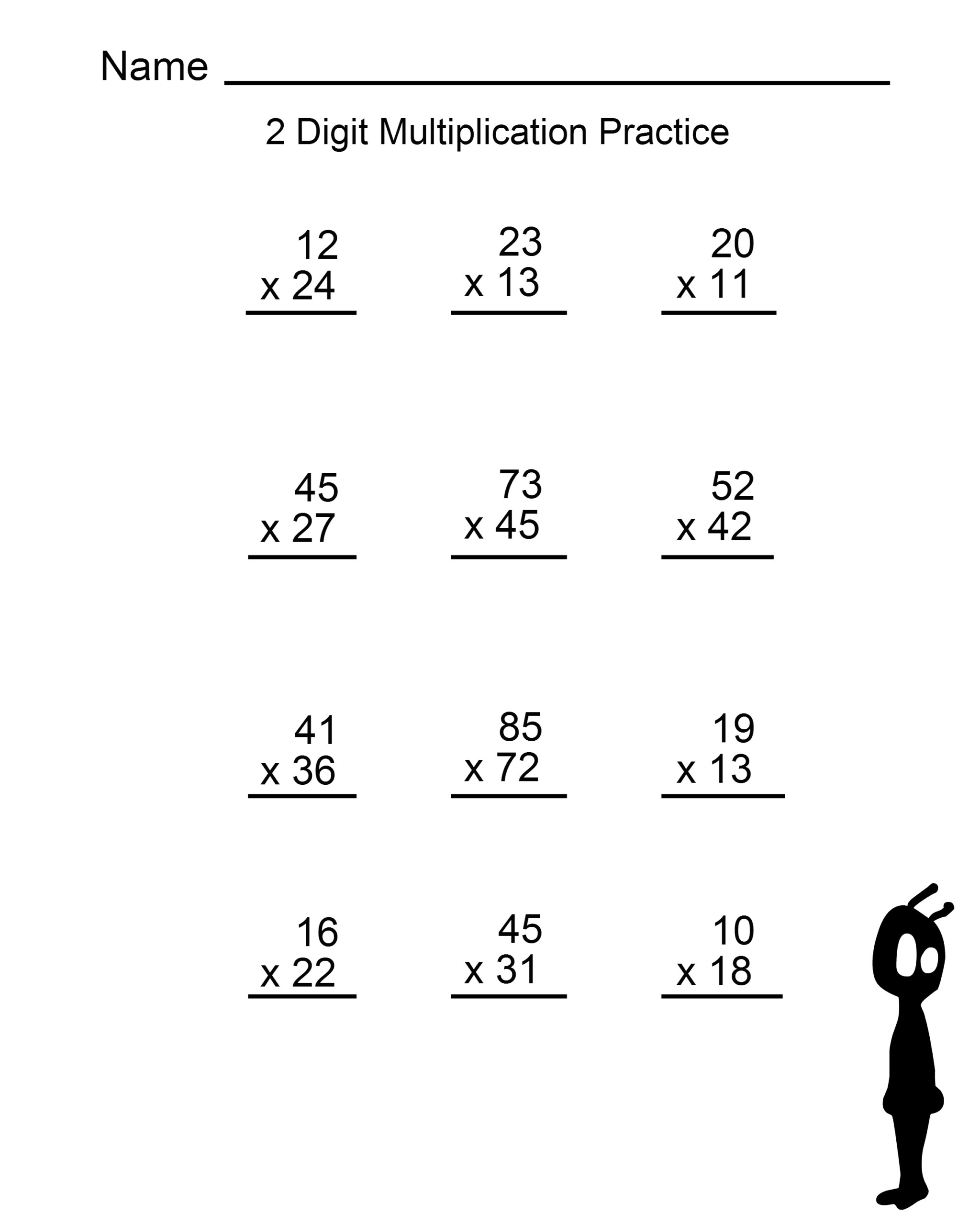 4Th Grade Multiplication Worksheets Pdf Free Printable