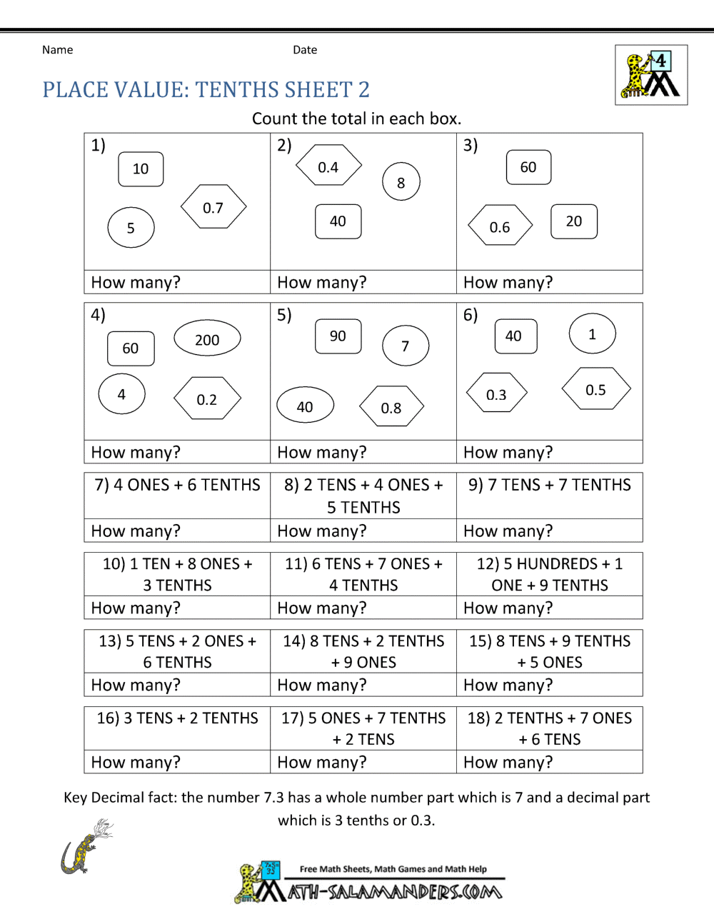 4Th Grade Place Value Worksheets