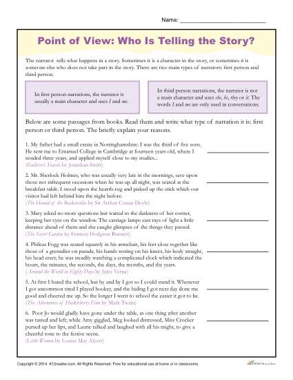 5 Fun Worksheets to Teach 4th Grade POV