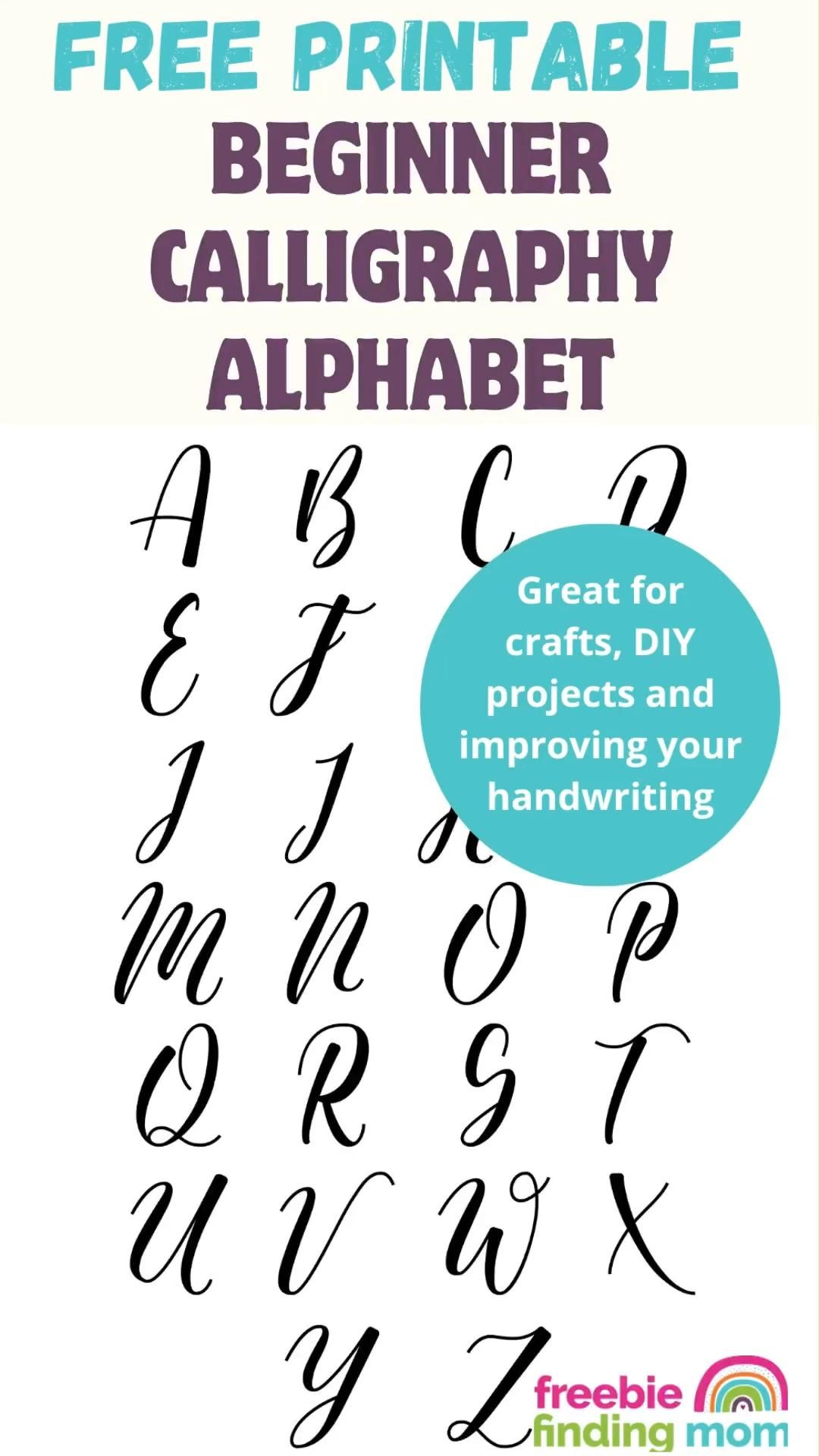 5 Free Printable Alphabet Calligraphy Letters Artofit