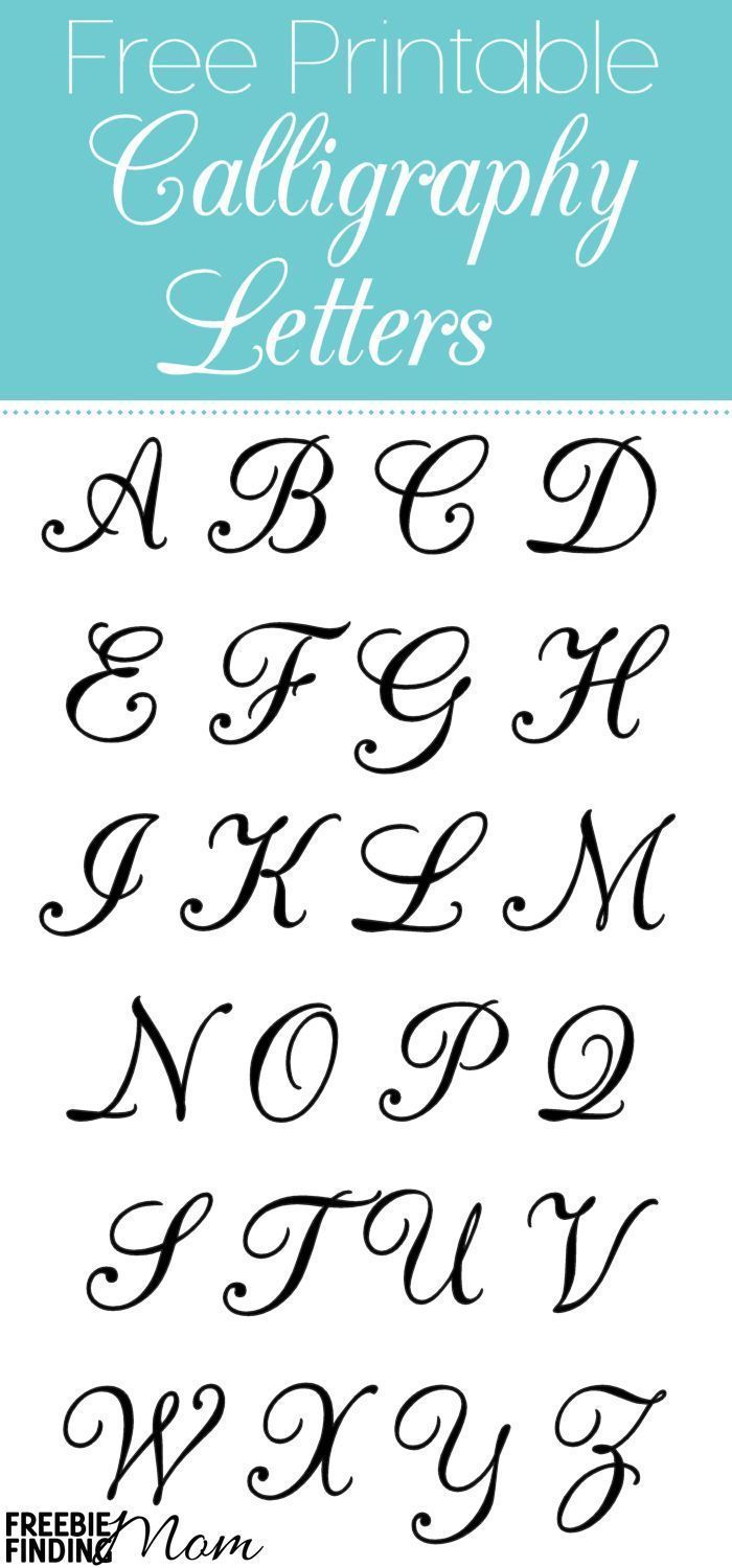 5 Free Printable Alphabet Calligraphy Letters Freebie Finding Mom Free