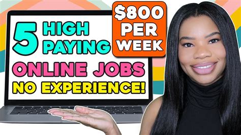 5 High Paying Work From Home Jobs No Degree Required Work From Home 2018 Youtube