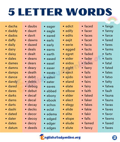 5 Letter Words Starting With Da And Ending In Sy 5 Letter Word Finder