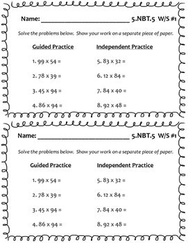 Free 5.nbt.5 Worksheets for Enhanced Math Skills