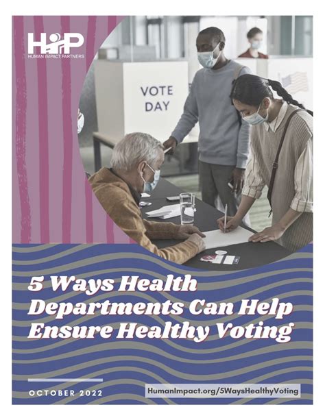 5 Ways Health Departments Can Help Ensure Healthy Voting 2022 Phern