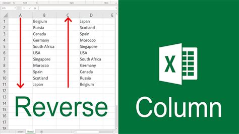 5 Ways To Flip A Column In Excel Excel Web