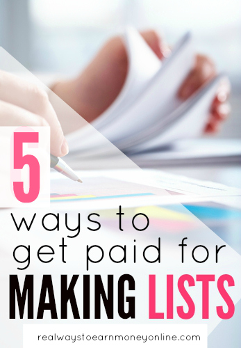 5 Ways To Get Paid For Making Lists