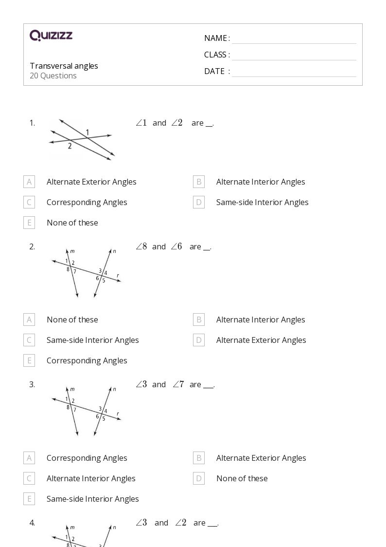 50 Angles Worksheets For Kindergarten On Quizizz Free Printable