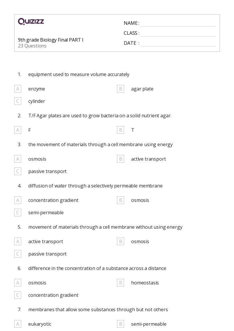 50 Bacteria And Archaea Worksheets For 12Th Grade On Quizizz Free