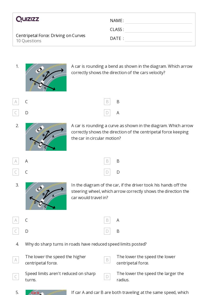 50 Centripetal Force And Gravitation Worksheets For 11Th Grade On