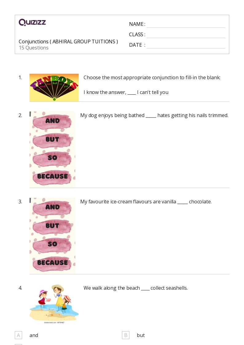 50 Correlative Conjunctions Worksheets For 5Th Class On Quizizz Free