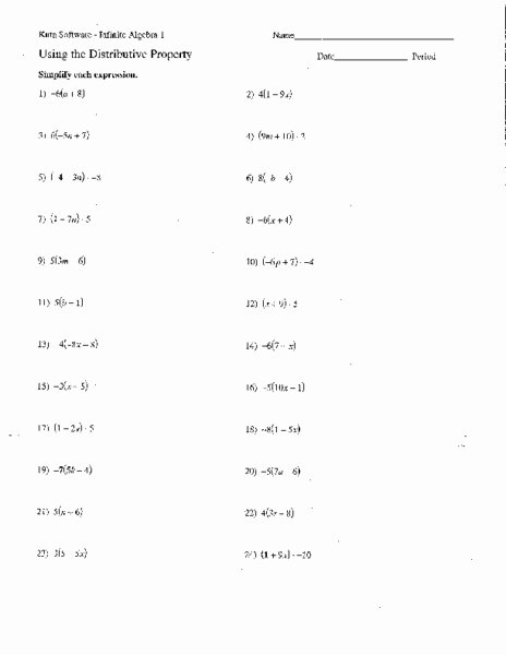 50 Distributive Property Worksheet Answers