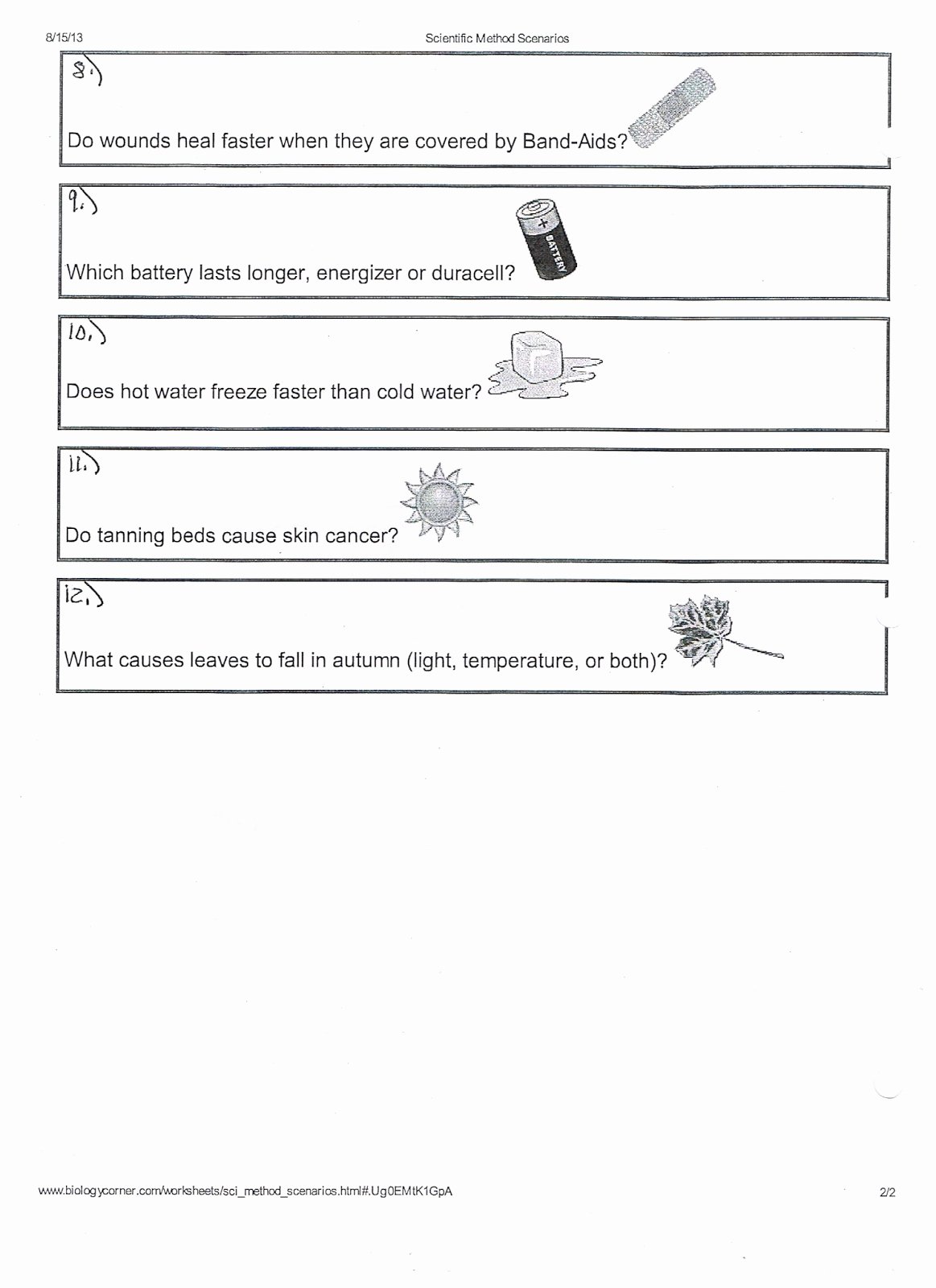 50 Experimental Design Worksheet Answers