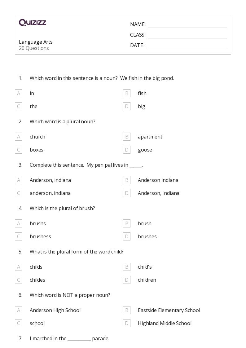 50 Figurative Language Worksheets For 4Th Year On Quizizz Free