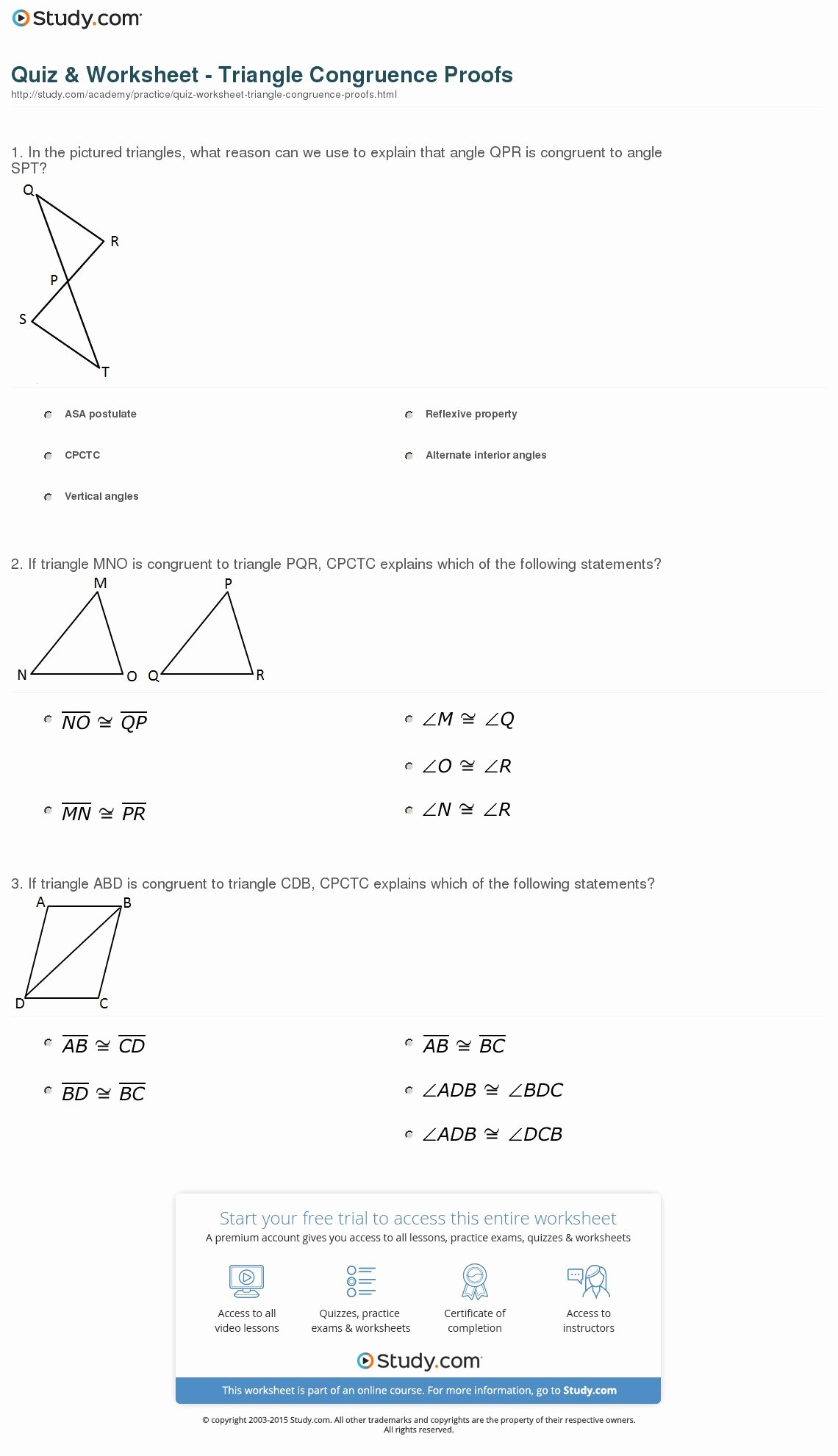 50 Geometry Proof Practice Worksheet