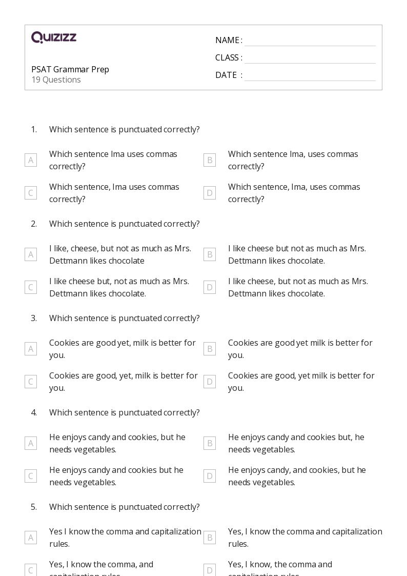 50 Grammar Worksheets For 9Th Grade On Quizizz Free Amp Printable