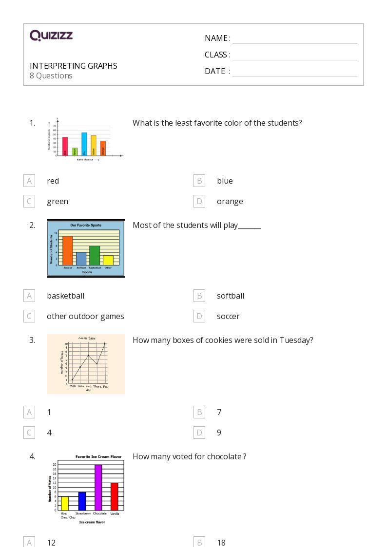 50 Interpreting Graphs Worksheets For 7Th Grade On Quizizz Free