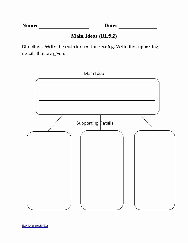 50 Main Idea Worksheet 5