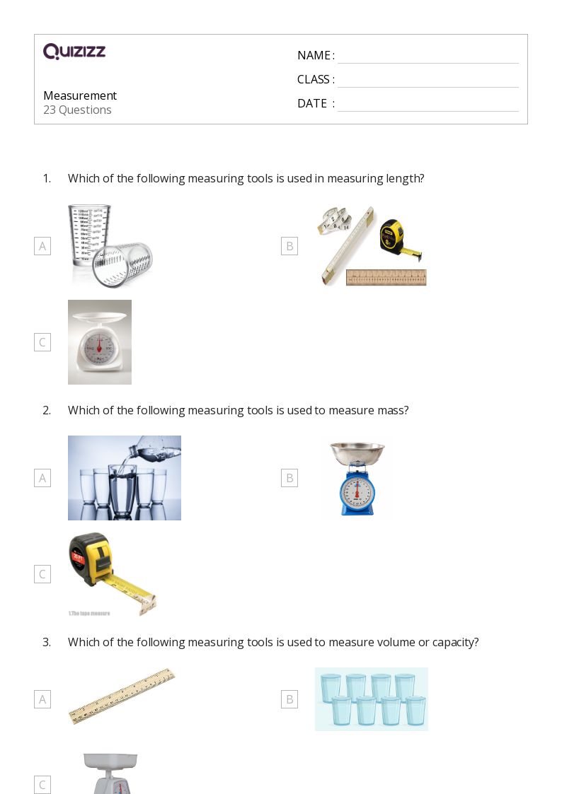 50 Measurement And Capacity Worksheets For 5Th Grade On Quizizz Free Amp Printable