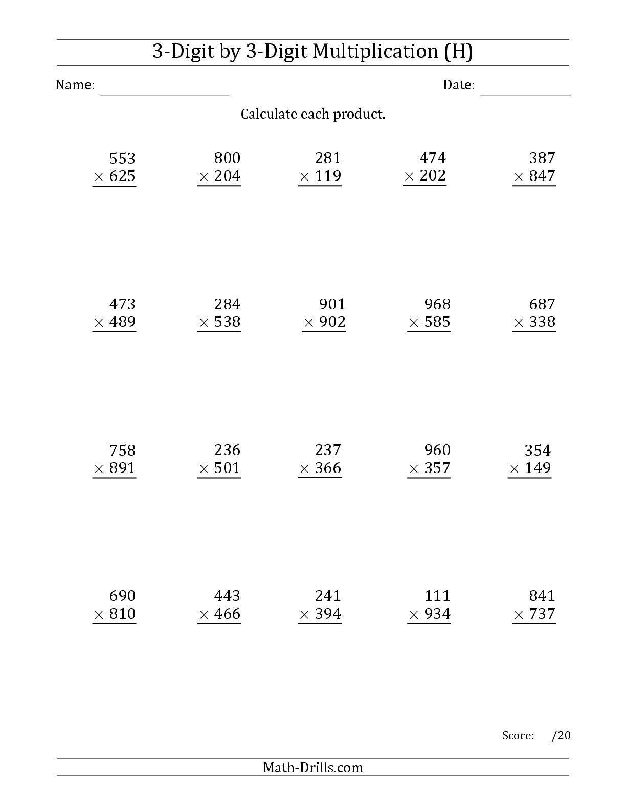 50 Multi Digit Multiplication Worksheets On Quizizz Free Printable