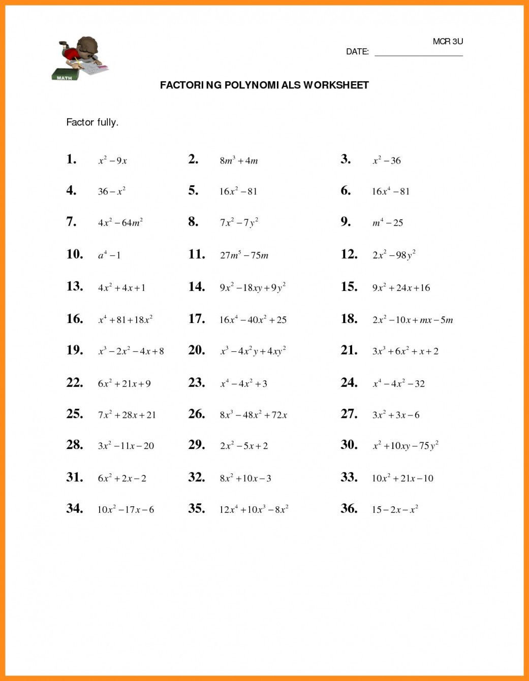 50 Multiplying Polynomials Worksheet 1 Answers