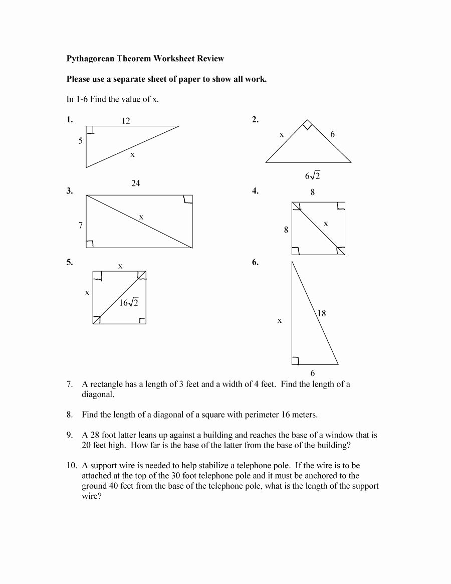 50 Pythagorean Theorem Worksheet With Answers