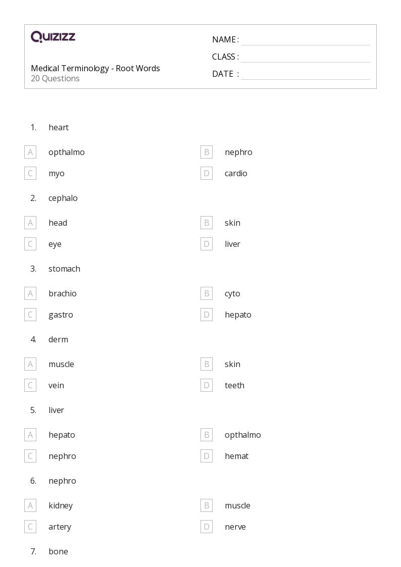 50 Root Words Worksheets For 8Th Year On Quizizz Free Printable