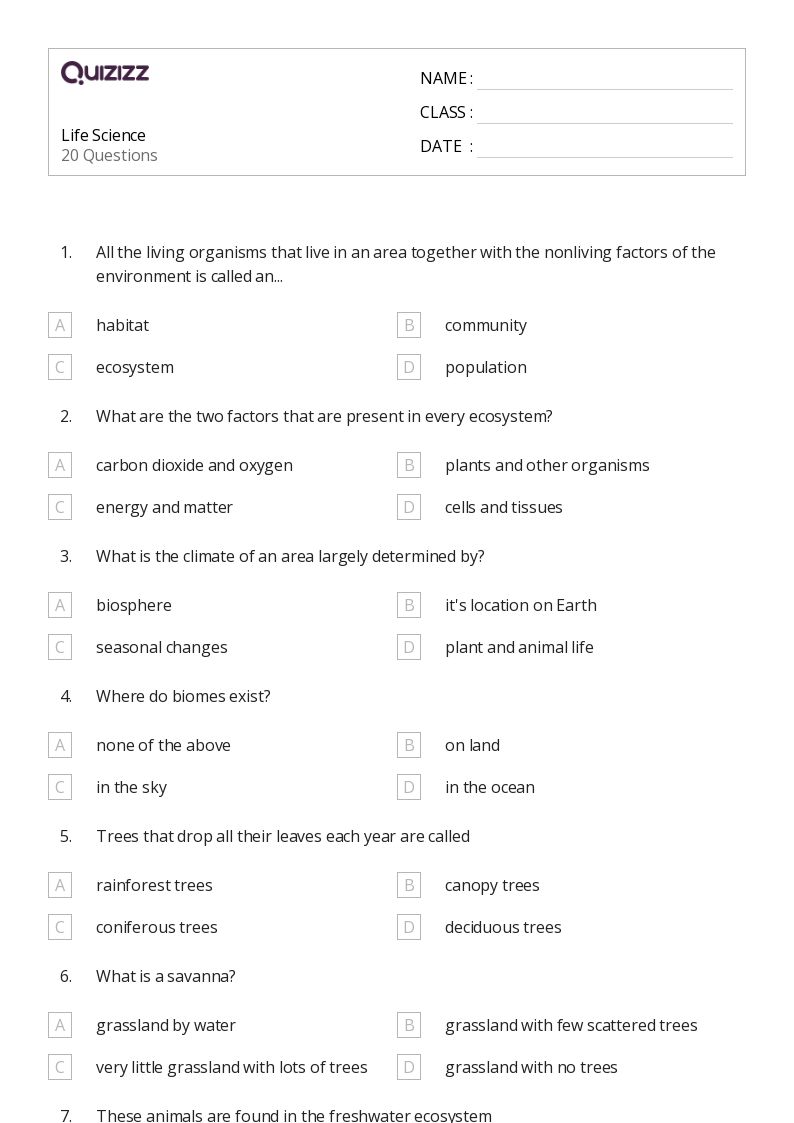 50 Science Worksheets For 8Th Grade On Quizizz Free Printable