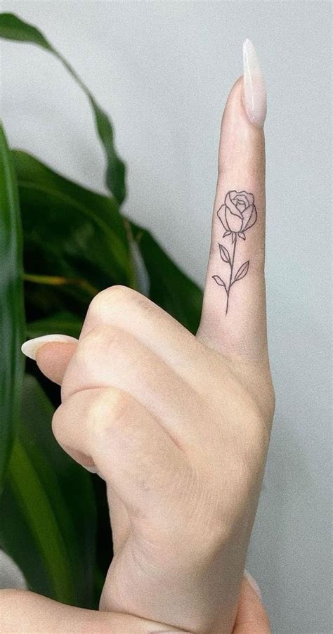 50 Small Tattoo Ideas Less Is More A Rose Finger Tattoo I Take You Wedding Readings