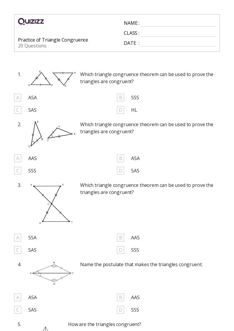 50 Triangle Theorems Worksheets For Kindergarten On Quizizz Free