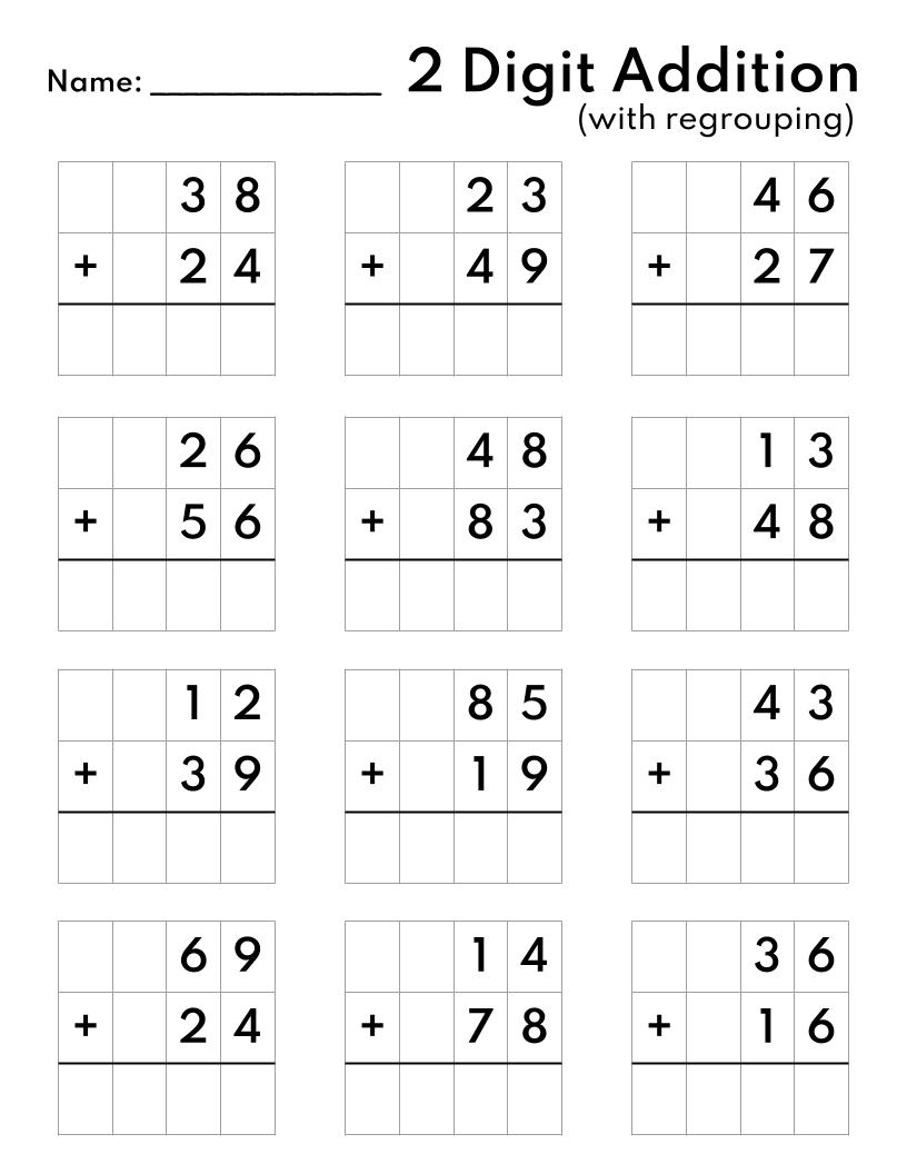 50 Two Digit By One Digit Addition Worksheets For 6Th Grade On Quizizz