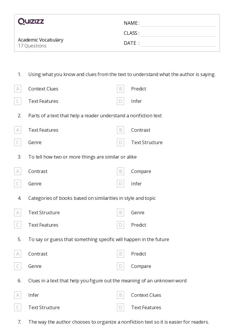 50 Using Text Features Worksheets For 5Th Grade On Quizizz Free