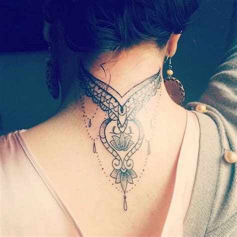 55 Attractive Back Of Neck Tattoo Designs For Creative Juice