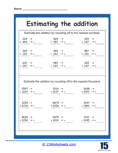 5Th 1 5 Estimating Sums And Differences Youtube