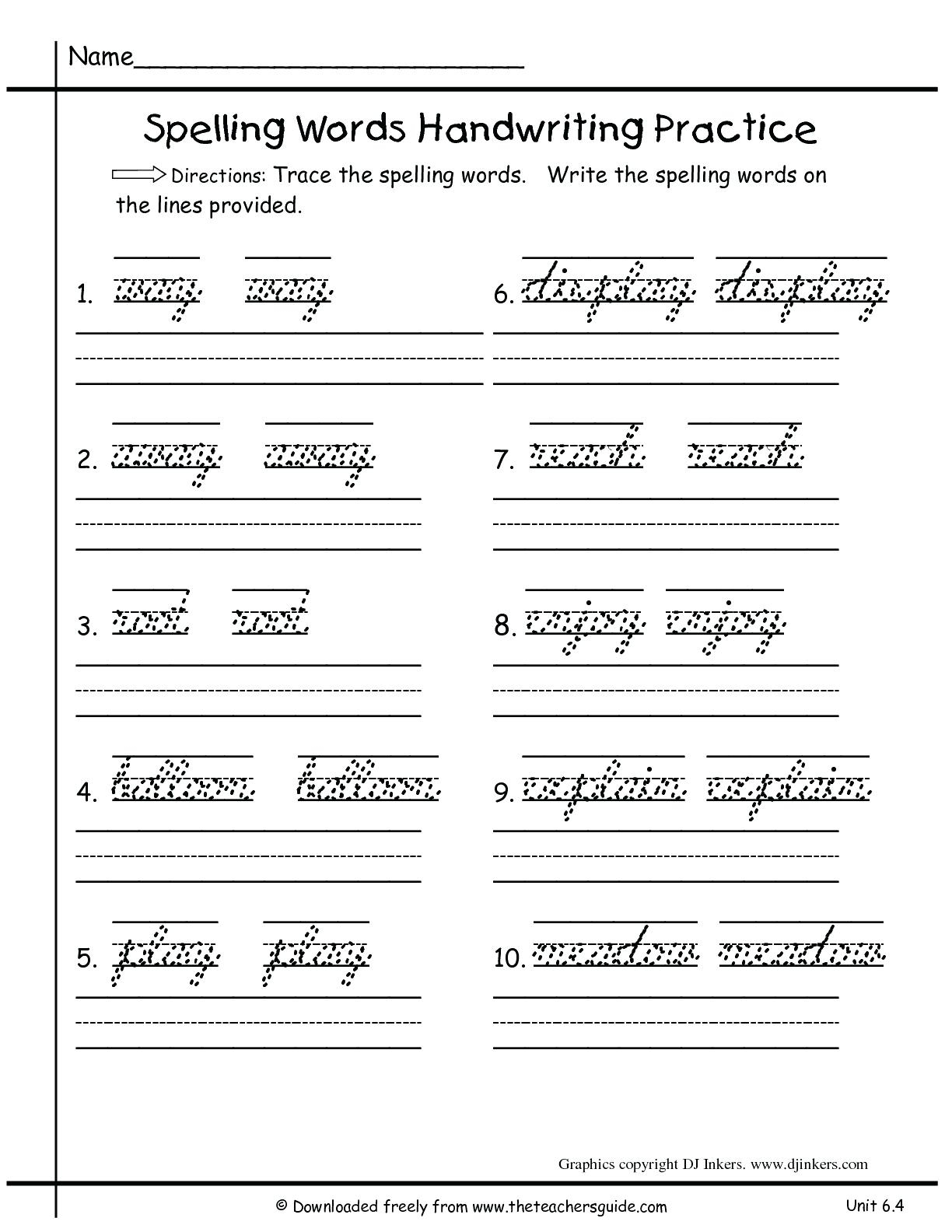 5Th Grade Cursive Worksheets Worksheet Template Design