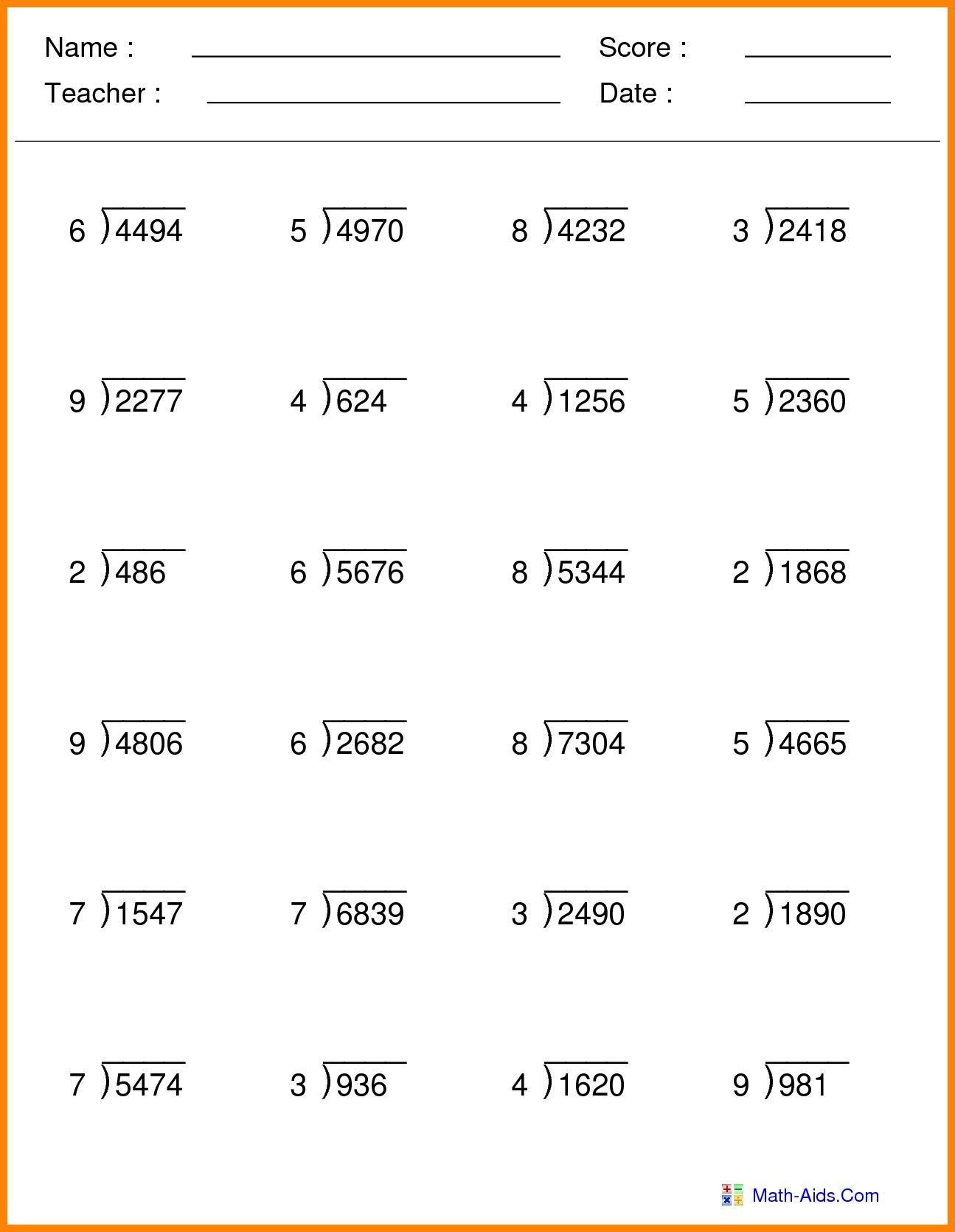 5th Grade Division Practice: Fun Worksheets for Learning