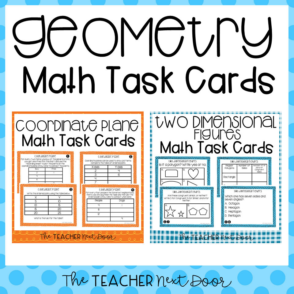 5Th Grade Geometry Bundle Task Cards 5Th Grade Geometry Centers The