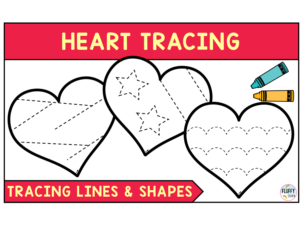 70 Fun Easy Heart Tracing Worksheet For Preschool Fine Motor Fluffytots