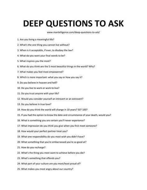 77 Deep Questions To Ask Best Way To Know Them Deeper Quickly