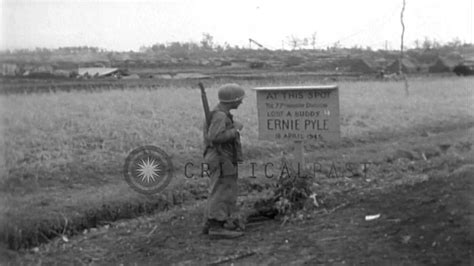 77Th Infantry Division Soldier Looks At Sign Board At The Commemorating