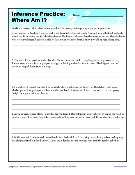 Engaging 7th Grade Inference Worksheets for Students