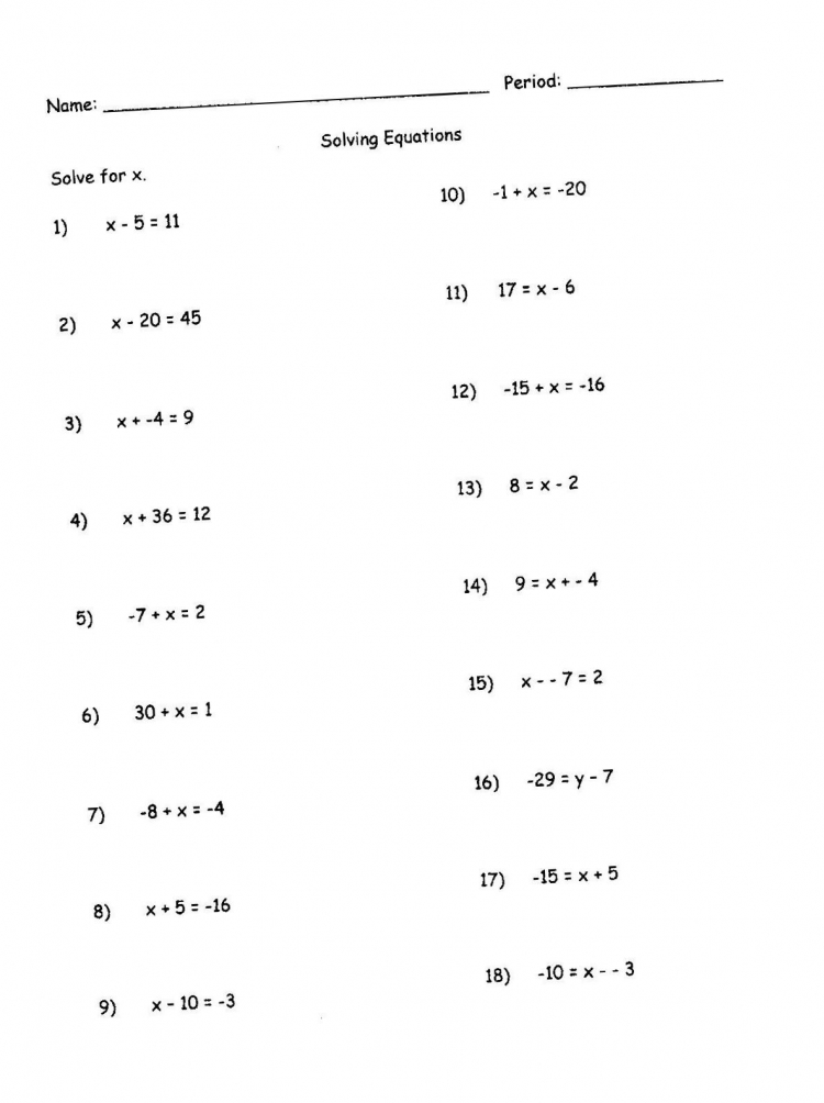 7Th Grade Math Review Worksheet Practice Myschoolsmath Com