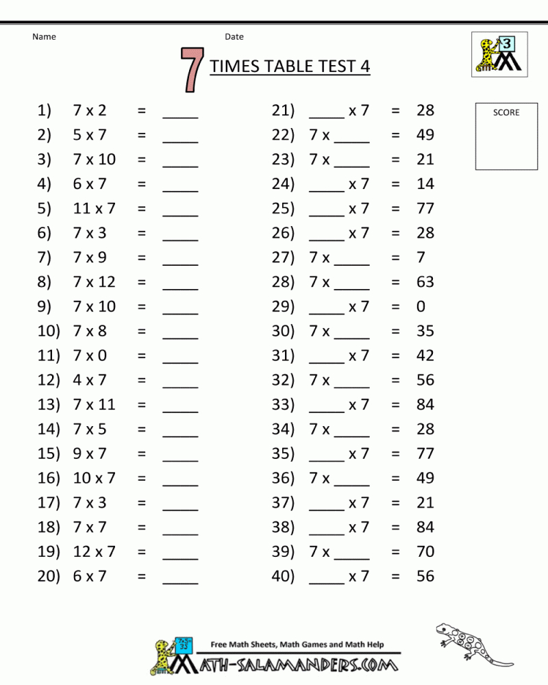 7th Grade Math Worksheets: Free Printable With Answers